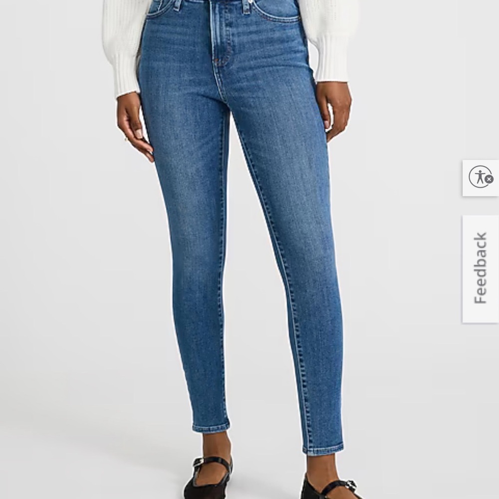 Express Women's High Rise FlexX Skinny Jeans - Blue Medium Wash